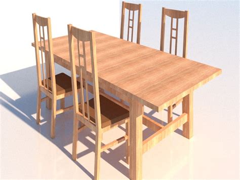 Mesa Comedor Para Revit Con 4 Sillas Familias Revit Gratis