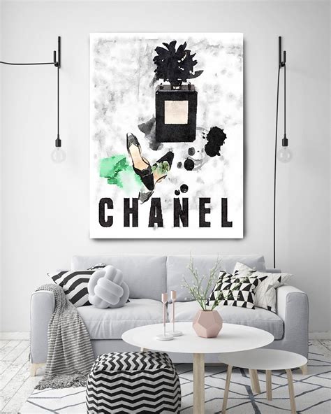 Fashion Wall Art Fashion Wall Decor Vanity Wall Art Chanel Canvas