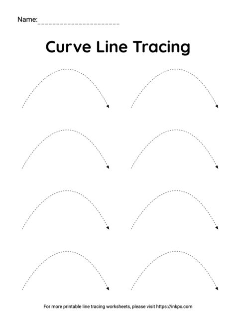 Free Printable Simple Curve Line Tracing Worksheet InkPx