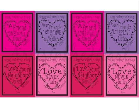 Kids Valentine Cards Christian Valentines With Bible Verse - Etsy