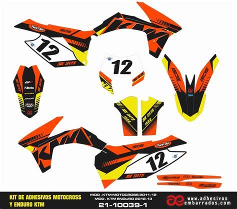 Adhesivos Ktm Enduro Cross Adhesivosembarrados