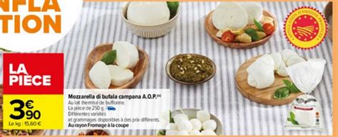 Promo Mozzarella Di Bufala Campana A O P Au Lat Themmis De