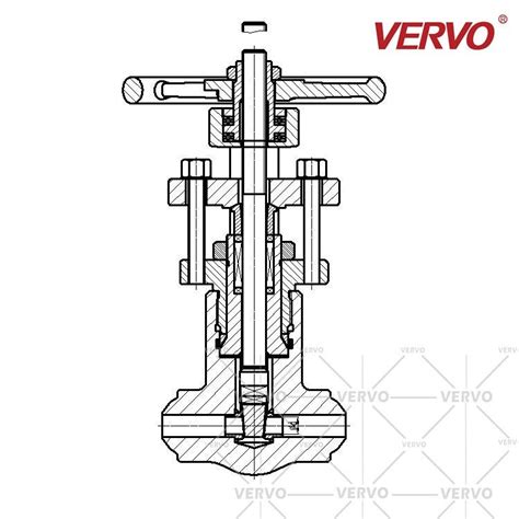 High Pressure Seal Gate Valve 1 Inch A105 Dn25 Bonnet Bw Handwheel Full Bore