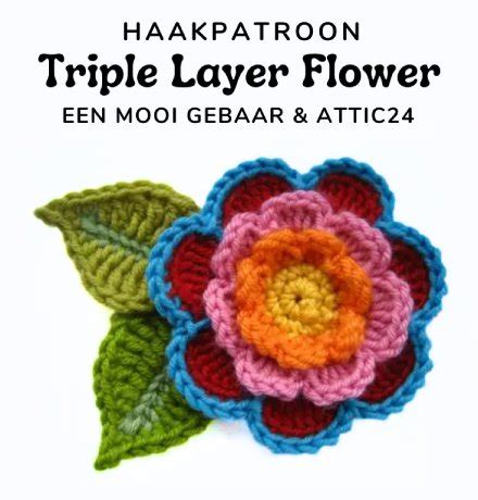 Haakpatroon Triple Layer Flower Haakinformatie