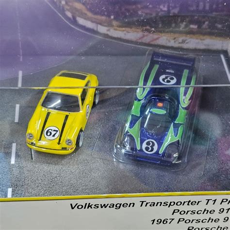 HOT WHEELS PREMIUM GARAGE SET BOX PORSCHE PORSCHE PORSCHE LH VOLKSWAGEN T TRANSPORT