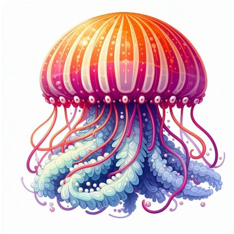 Premium Vector Cute Jellyfish Fish Vector Cartoon Illustration