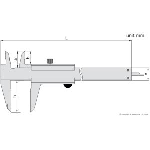 AC 120 Accud Dual Scale Vernier Caliper Select Range Collins Tools