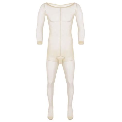 Yonghs Homme Lingerie Sexy Bodystocking Transparent Body String