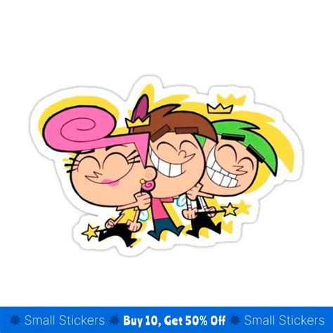 Timmy And The Fairies Sticker For Sale By Redblueyellowd Cute