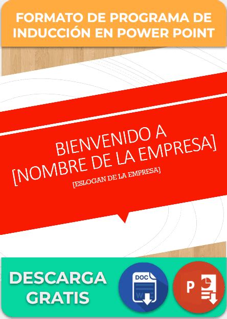 Programa De Inducci N Ejemplos Y Formatos Descarga Gratis