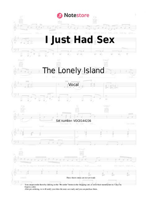 I Just Had Sex Vocal Sheet Music The Lonely Island Akon In Note Store Vocal SKU VOC0144236