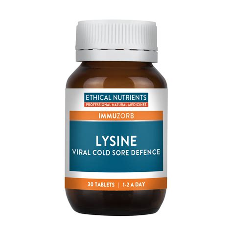 Ethical Nutrients Lysine Viral Cold Sore Defence 30 Tablets