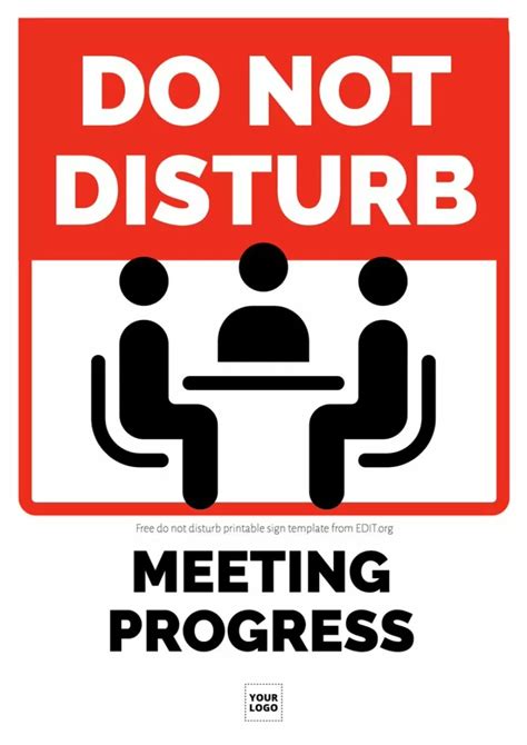 Editable Do Not Disturb Sign Templates