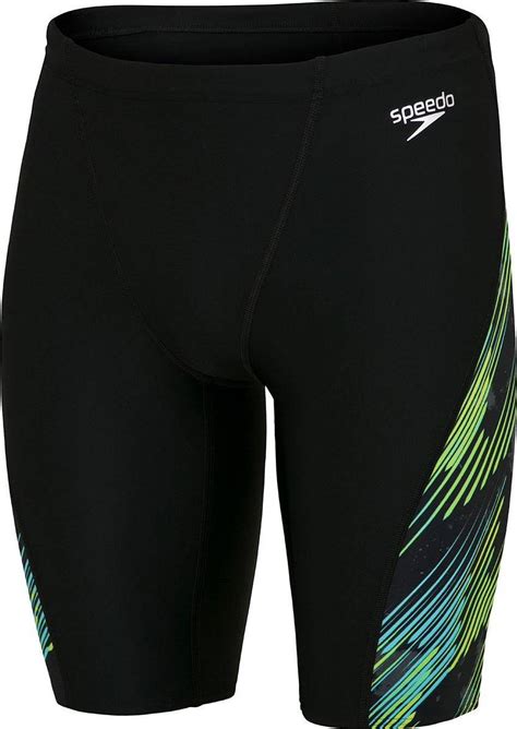 Speedo Allover V Cut Jammer Black • Se Priser Nu