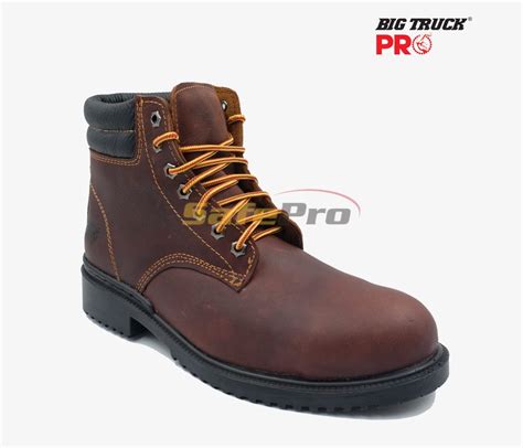 BIG TRUCK PRO 111 BROWN MID CUT LACE UP SAFETY SHOES | SafePro