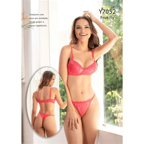 Conjunto Bojo Renda Guipir Yaffa Lingerie 7 Cores