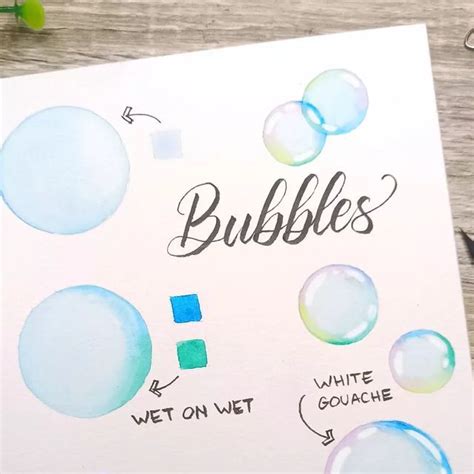 Sisca Wungu On Instagram Easy Way To Paint Bubbles With Watercolor