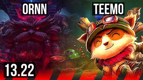 Ornn Vs Teemo Top 1200 Games 1 2m Mastery 4 2 10 Euw