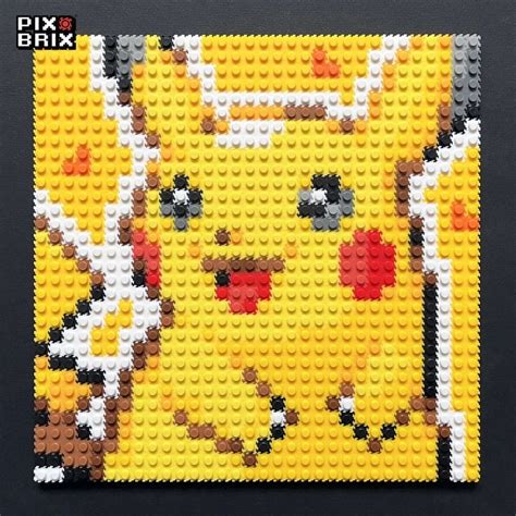 Pikachu Pokemon Pixel Art With Pix Brix Perler Bead Patterns Beading