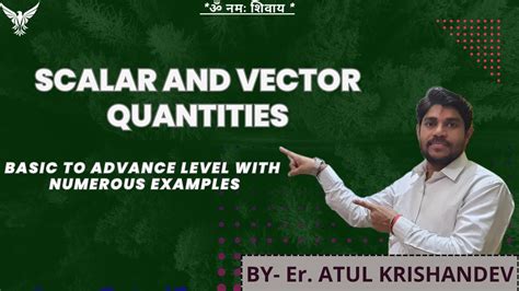 Scalar And Vector Quantities Science Lecture Youtube