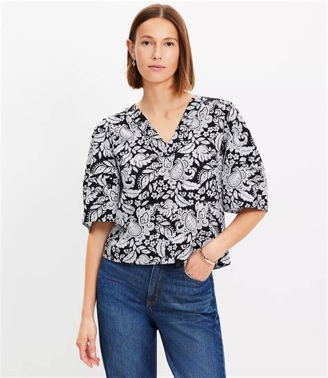 Paisley Bell Sleeve Blouse