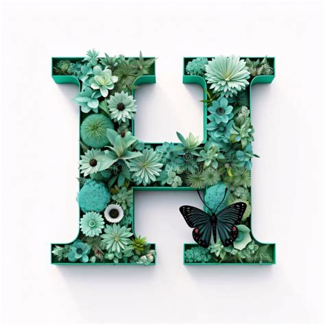 Letter H Alphabet Butterfly Stock Illustrations 58 Letter H Alphabet