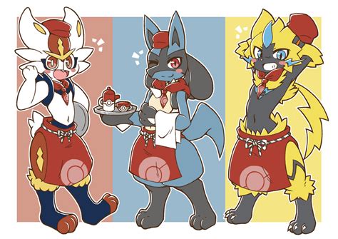 Lucario and Cinderace and Zeraora by Acky05 on DeviantArt