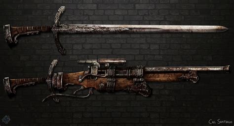 Bloodborne Concept Art Guns Weapons