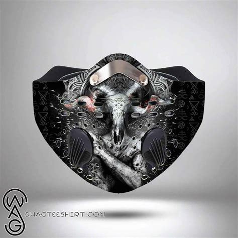 The Satanic Symbols Metal Filter Carbon Face Mask Maria • Leesilk Shop