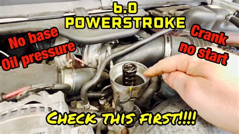 Powerstroke Crank No Start No Base Oil Pressure Youtube