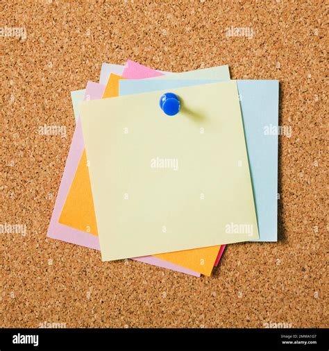 Various Colors Sticky Post Notes With Pushpin Cork Board Resolution