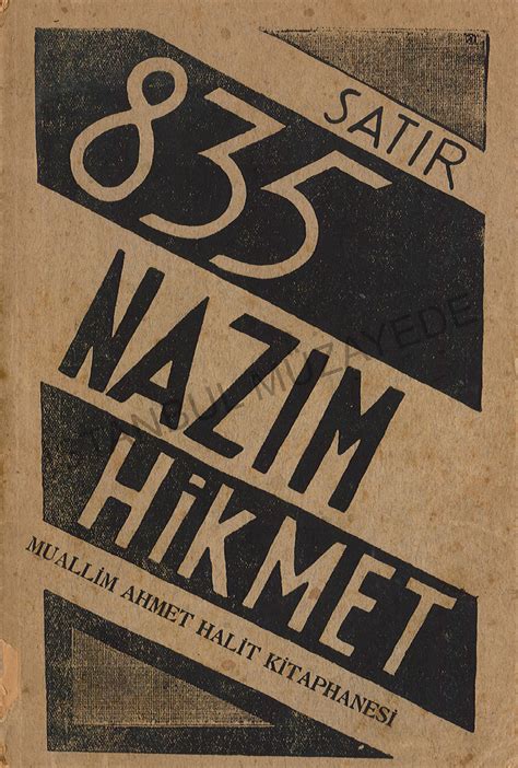 Satir Nazim H Kmet Stanbul Muallim Ahmet Halit Kitaphanesi