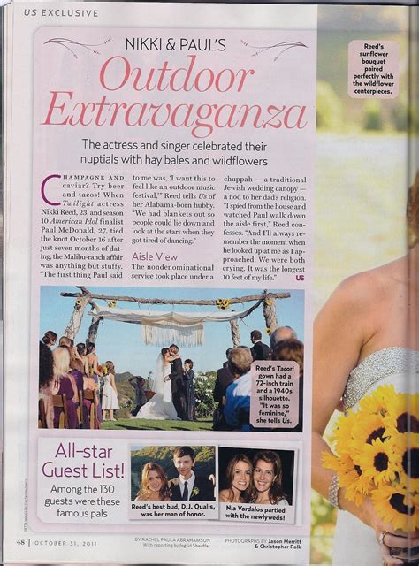 Scans From Us Weekly Featuring The First Photos From Nikki And Paul