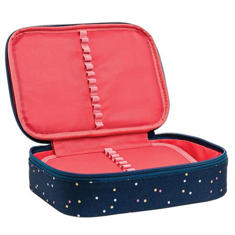 Estojo box 337749 Académie Dots Azul Tilibra Escolar Lepok