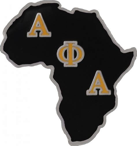 Alpha Phi Alpha Africa Shaped Lapel Pin Silver 1 Product Details