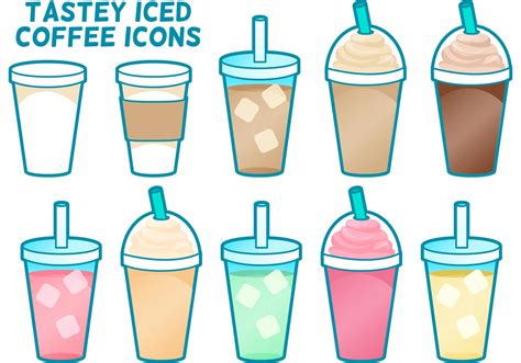 Tastey Iced Coffee Rendered Icons - Download Free Vector Art, Stock ...