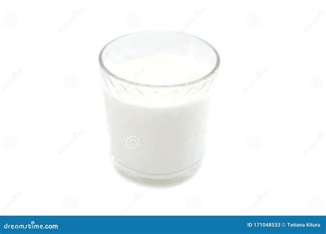 Glass Of Milk Isolated On A White Background Stock Image Image Of High Freshness 171048533