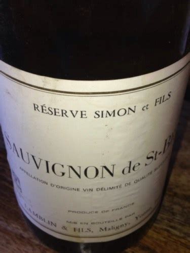 Lamblin Fils Sauvignon de St Bris Réserve Simon et Fils Vivino US