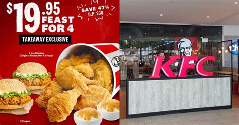 Kfcs Limited Time 19 95 Feast For 4 Takeaway Deal Has 6pcs Chicken