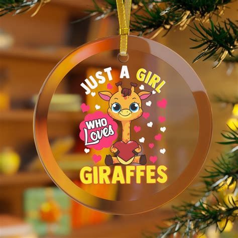 Giraffe Ornament Just A Girl Who Loves Giraffes Christmas Ornament