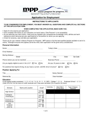 Fillable Online Job Applications Completing A Job Applicationgeneral