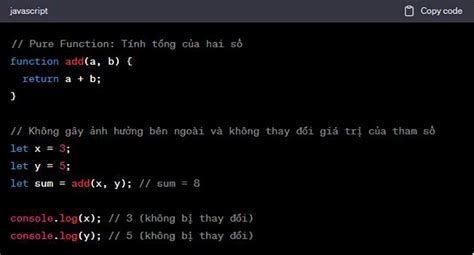 Pure Function Trong Javascript Nh Ngh A U I M V C Ch S D Ng