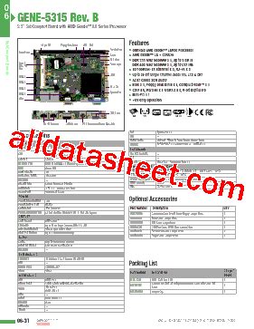 Gene B Datasheet Pdf Aaeon Technology