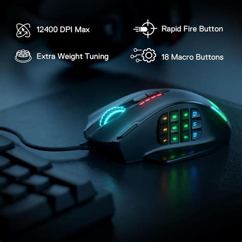 Redragon M Impact Rgb Led Mmo Gaming Mouse Ubuy