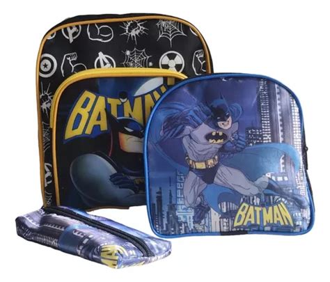 Kit Mochila Creche Batman Lancheira Estojo MercadoLivre