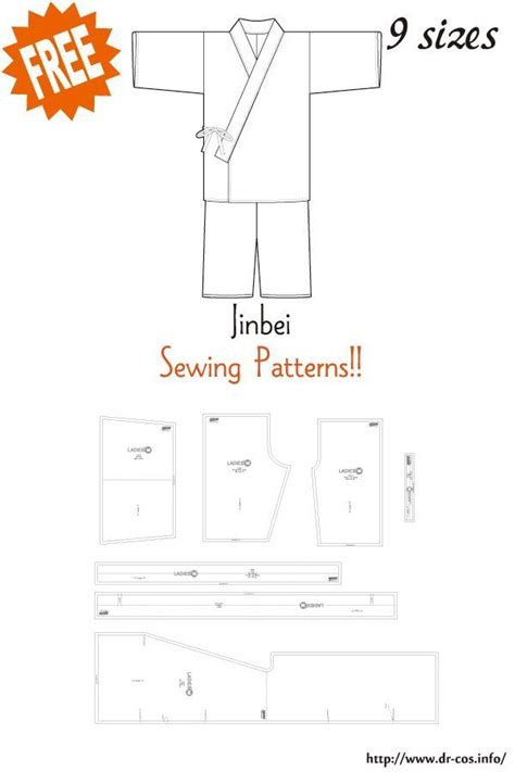 Jinbei Free Sewing Patterns In Sewing Patterns Free Sewing