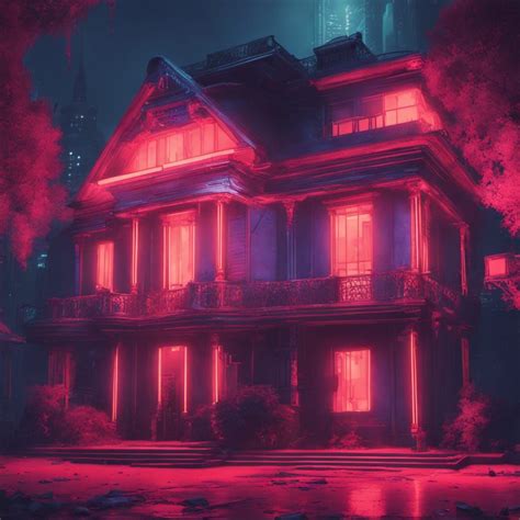 Neon House Ai Generated Artwork Nightcafe Creator