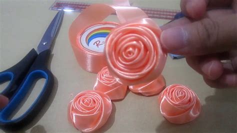 Cara Membuat Bunga Mawar Dari Pita Satin I How To Make A Ribbon Rose