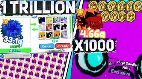 Opened Trillion Doodle Coins Gem Doodle Eggs In Pet Simulator X