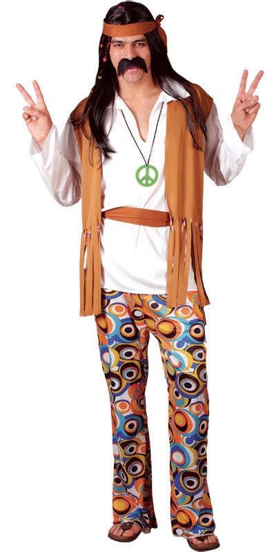 1960s Hippie Woodstock Hippy Style Mens Fancy Dress Costume Online